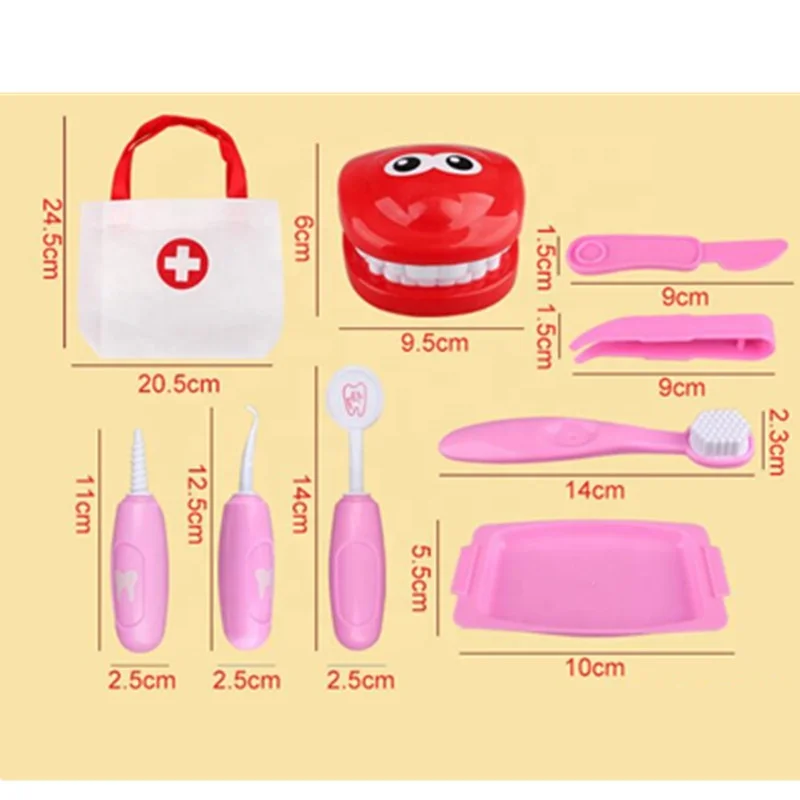 Kids Toy 9pcs Doctor Pretend Play Set Dental Check Kit - Buy Children 