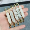 BD-T290 simple design gemstone cuff bangle,natural druzy geode electroplating bracelet ,hot selling wholesale