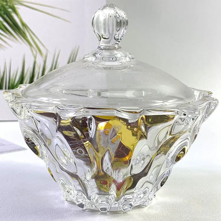 Best Cheap Crystal Luxury Glass Candy Jars With Lid For Wedding Decoration