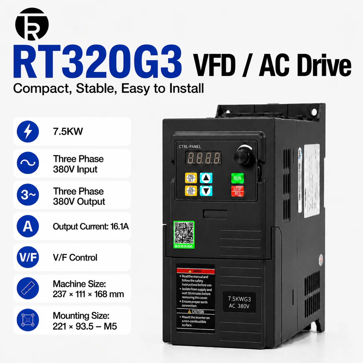 Fan, RT720G3, 0.75~110KW, Inverter, 380V - detail 16