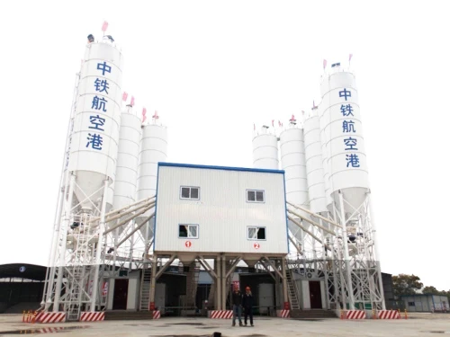 180M3/H Mobile Cement Batching Plant HZS180V China Cement Plant manufacture