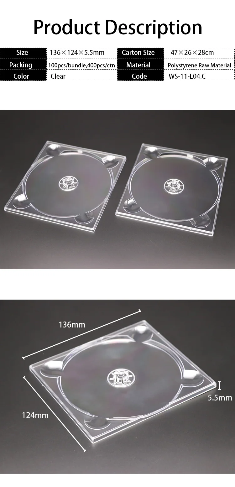 Plastic Packing Storage Disc Cd Dvd Digipak Cardboard Cd Digi Tray