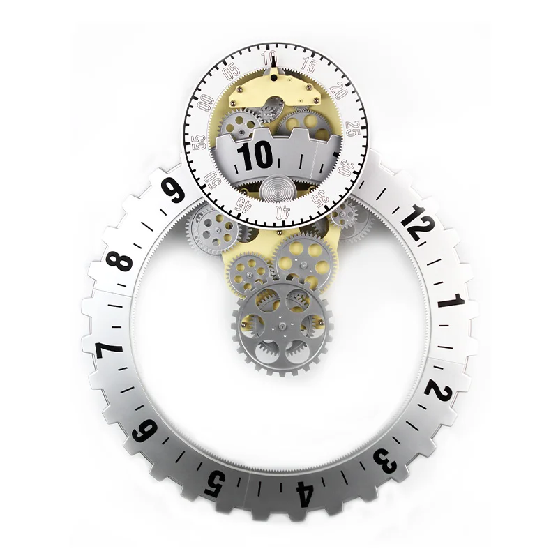 
2020 Wholesale Factory Price Wall Clock Gear-design Hanging Round Shape Wall Clock 