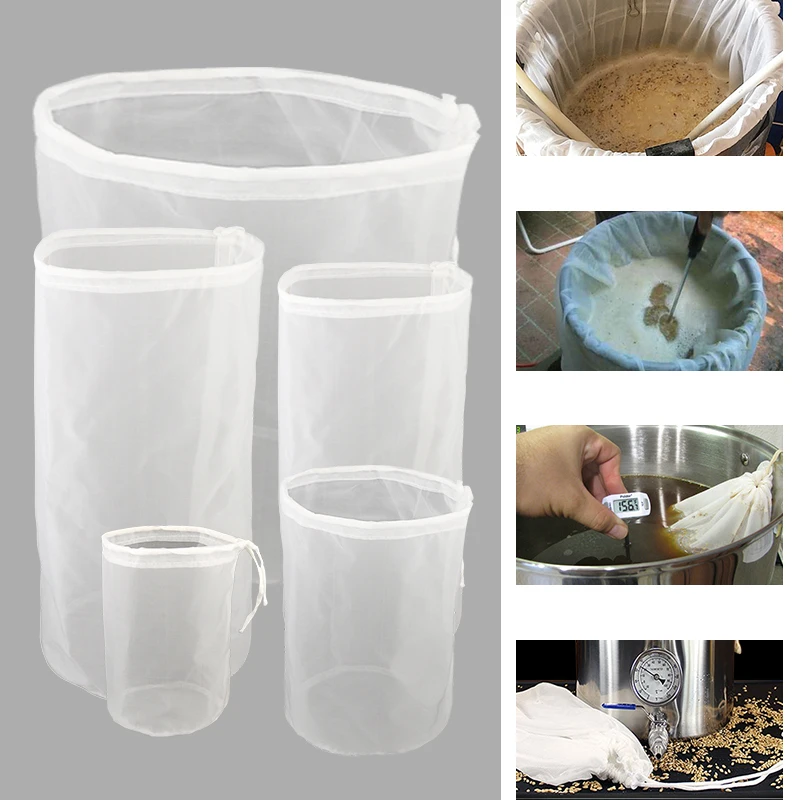 Food Grade New Design 120 Mesh Brewing Filter Bag Wine Homebrew