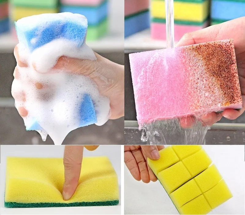 Hot Selling 2023 Dishwashing Sponge Scouring Pad Double Side Kitchen