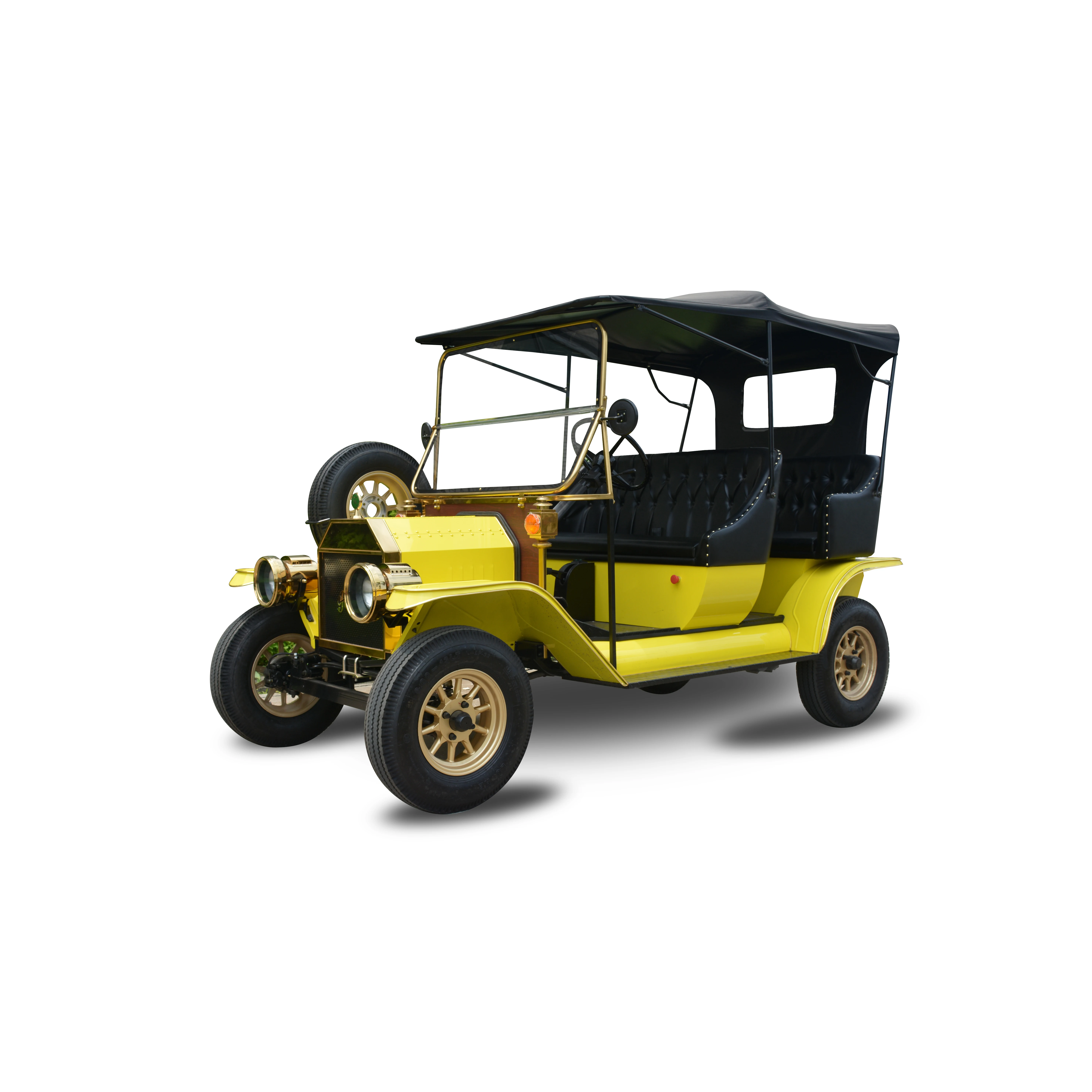 Rariro 4-Seater Electric Vintage Golf Cart for Airport Mall School Villa Hotel and Golf Course Use
