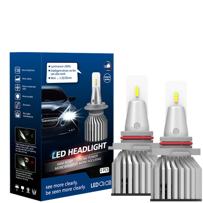Wholesale 9005 hb3 high power led headlight projector lens csp 60w c319 H7 H8 H9 8000lm H11 led headlight