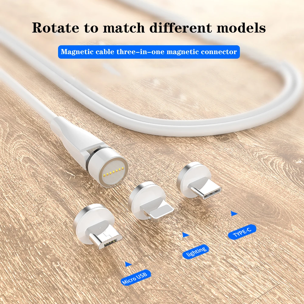 High quality 540 degrees magnetic charger cables Fast charging for phone - ANKUX.COM