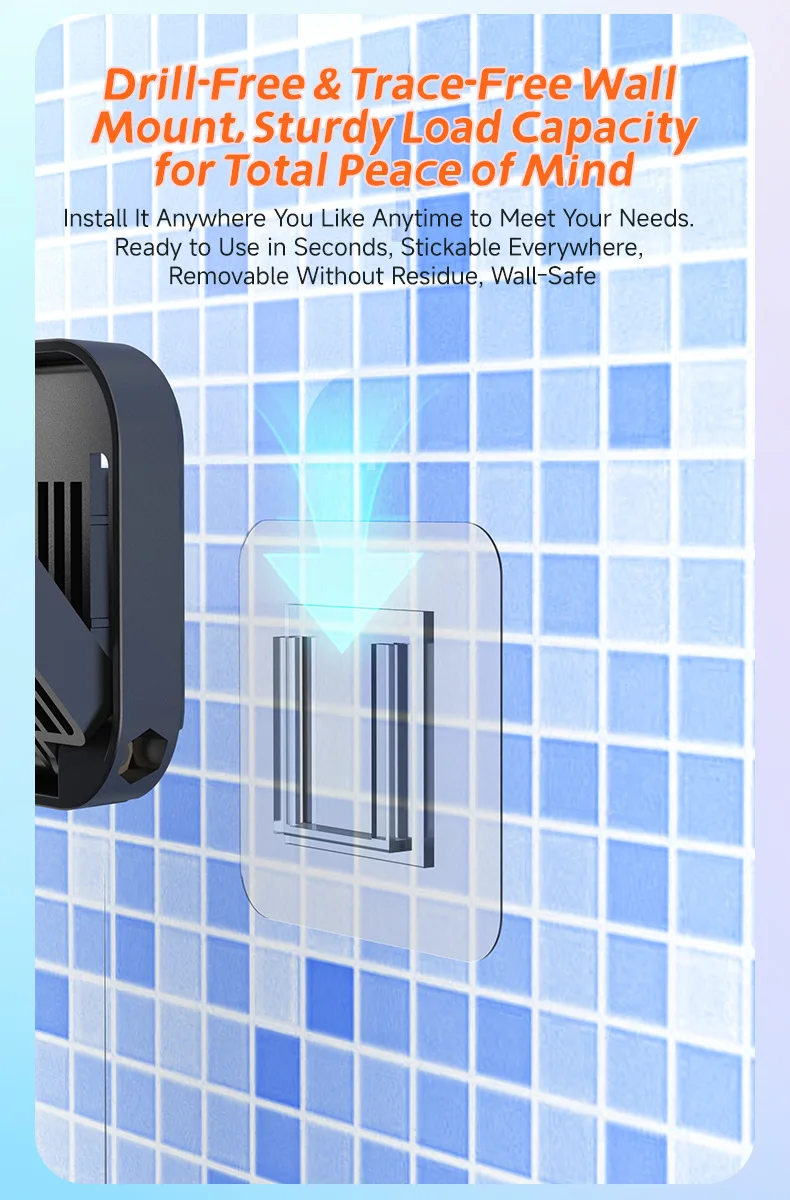Phone Mount Waterproof Bathroom Phone Holder / Phone Case with Built-in BT Speaker, IPX5, 500-800mAh, Portable Speaker