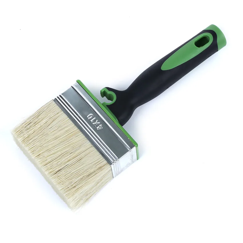 Synthetic Filament 100*40mm Staining Decks Walls Ceilings Paint Brush With Rubber Comfortable