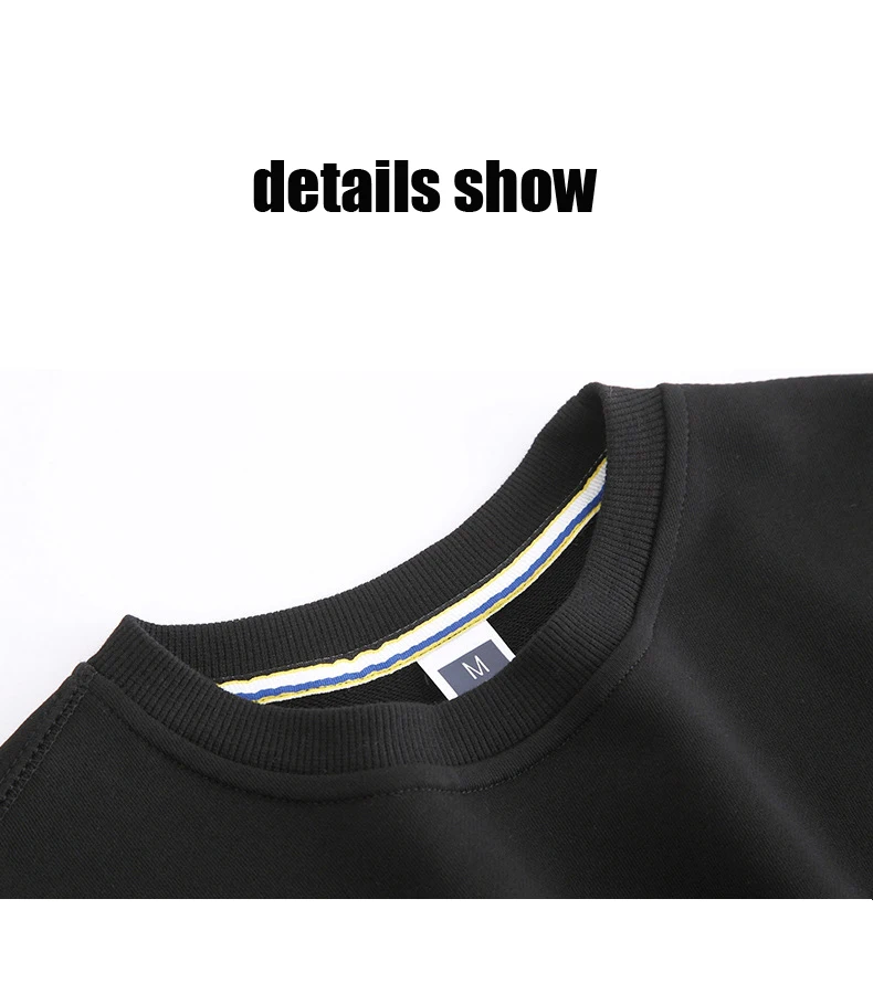 Wholesale Custom Logo Plain Multi Color New Fashion Long Sleeve Hoodies Crewneck Sweatshirt Men