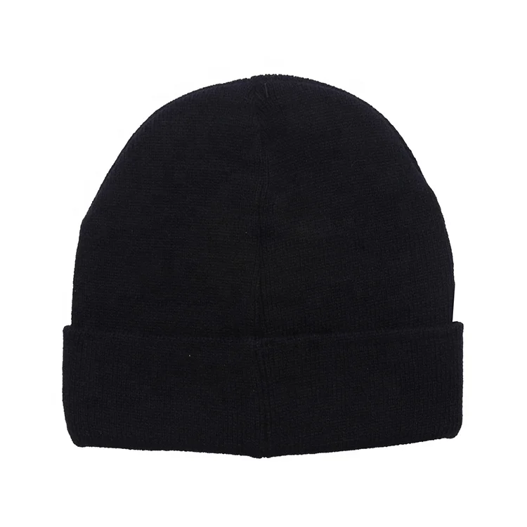 plain black winter hat