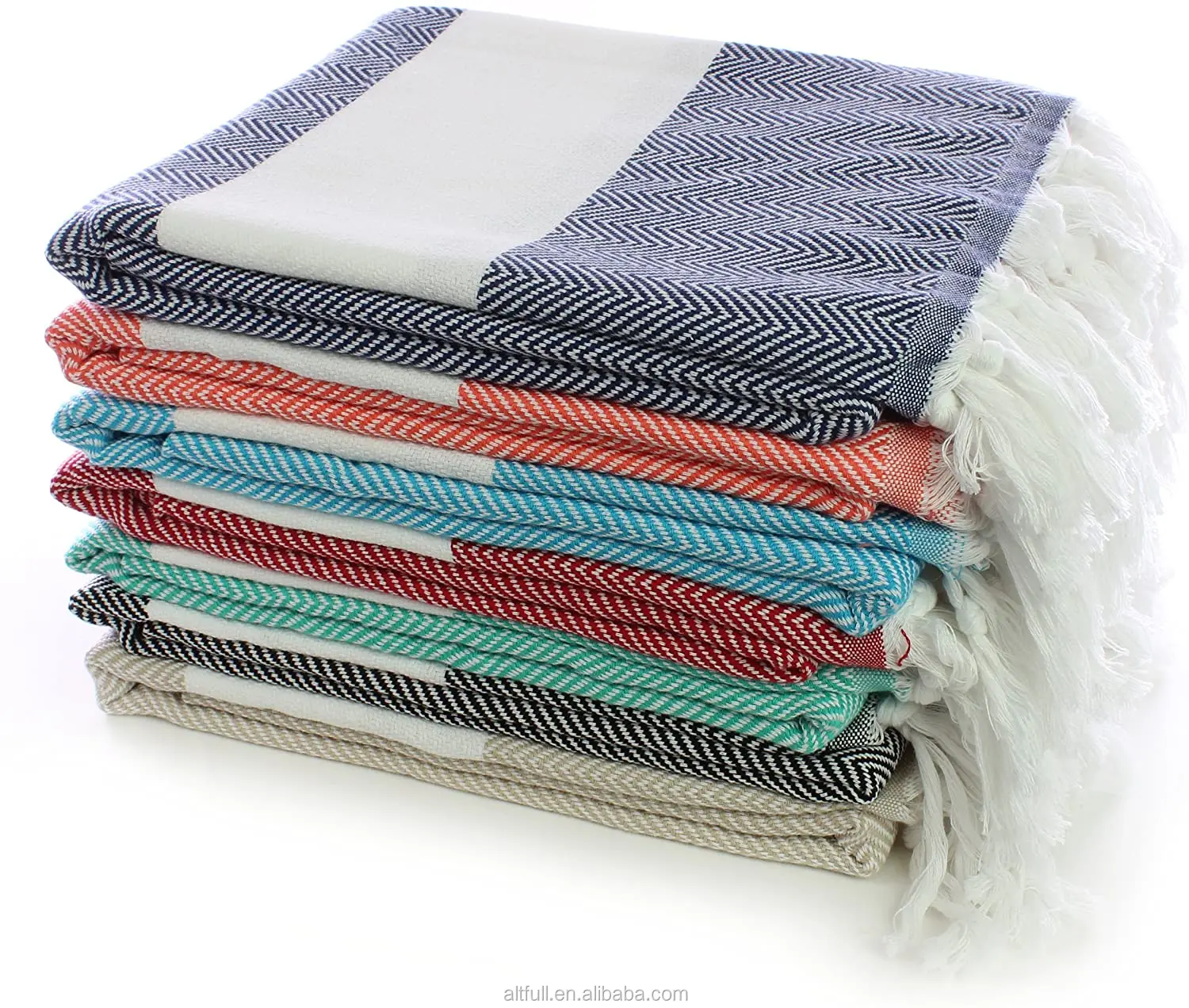 Wholesale Ali 100 Cotton Turkish Towels Large Size Fringed Fouta Beach