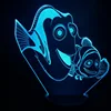 Promotion USB Touch Stand Base Finding Nemo Dory 3D Acrylic Led Night Light For Creative Gifts