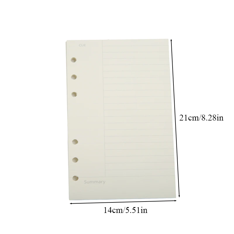 A5 Planner Notebook Filler Paper Page Lining A5 Hole Punched Refills