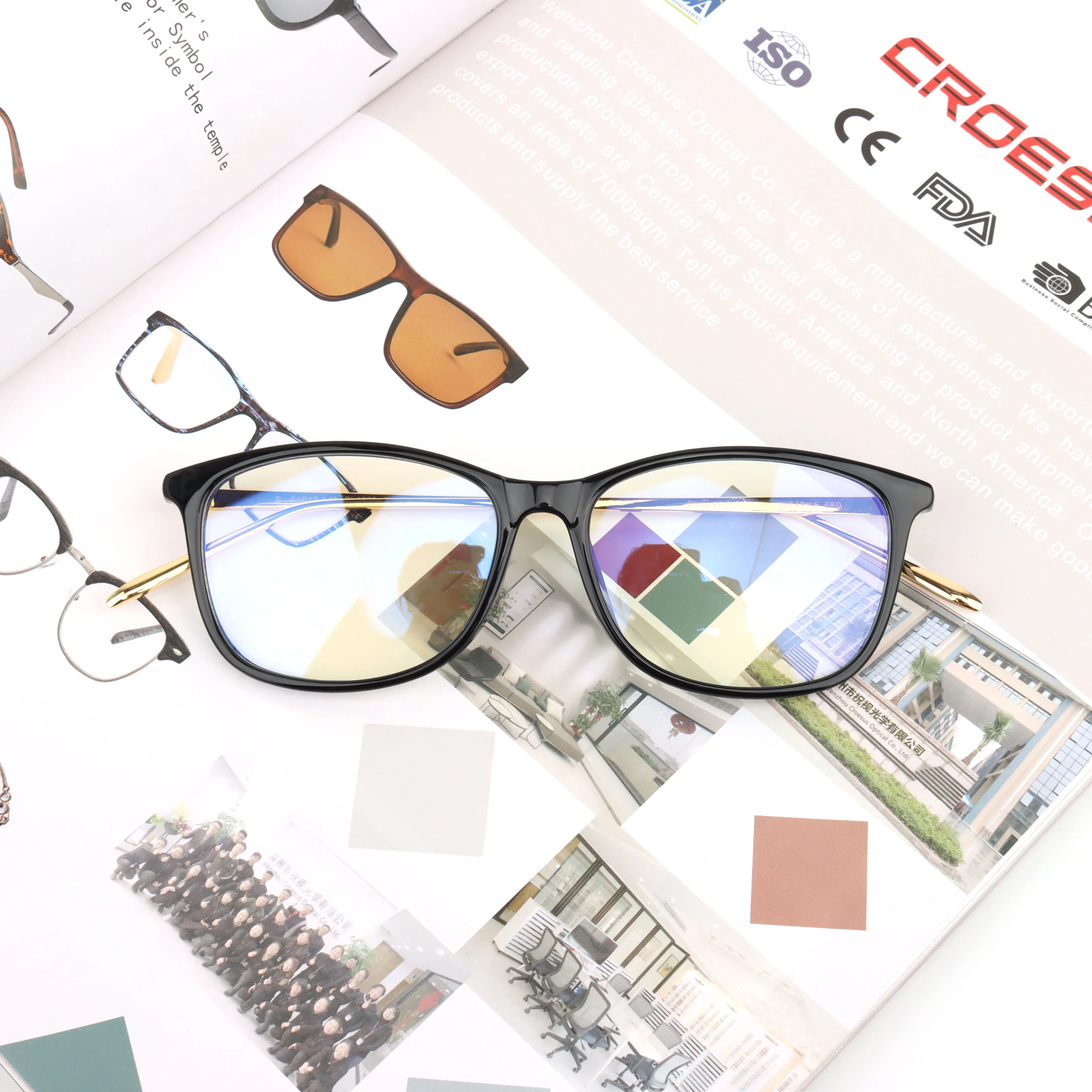 Fashion and cheap anti  blue light flat light mirror eyeglasses frame 2020 for women and men
