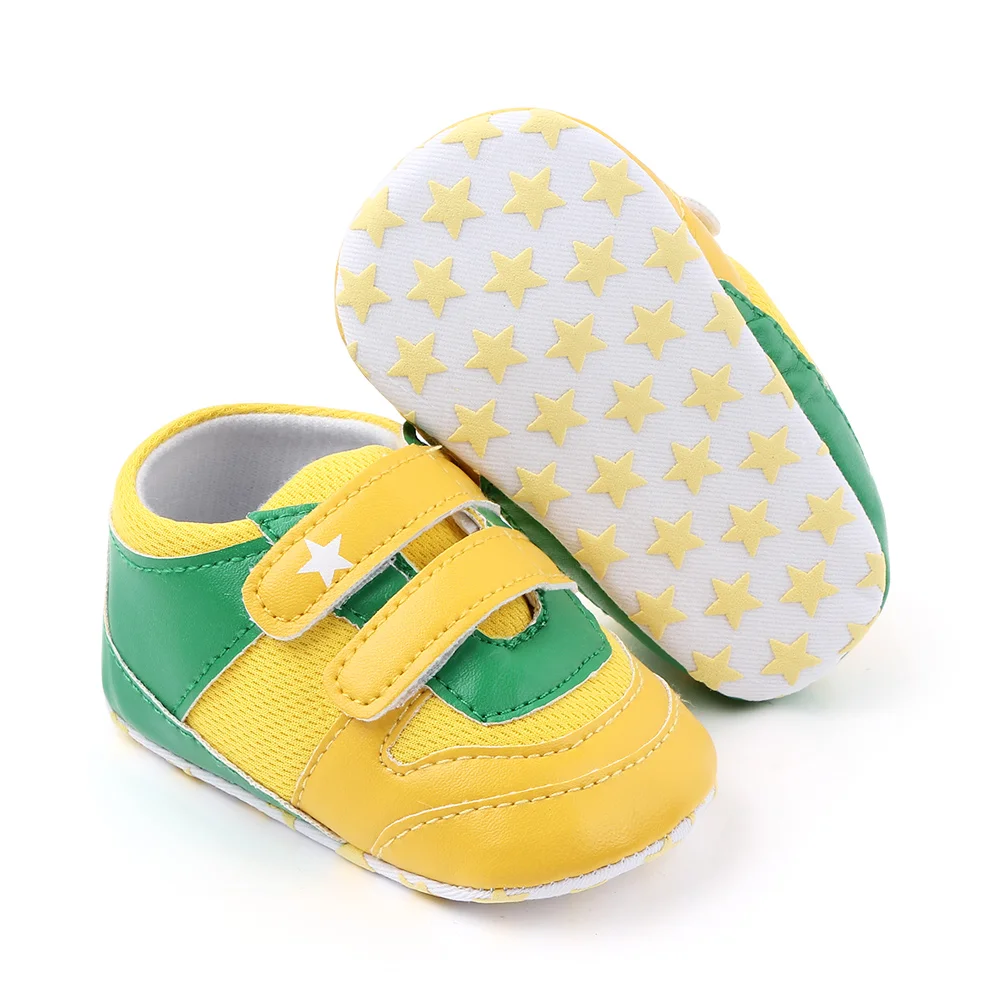 New patchwork design baby shoes boy kids casual sport shoes soft sole  infant  toddler shoes factory