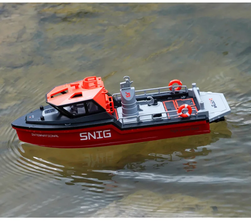 1:32 RC Boats Brushless XT694 Model Realistic Rescue Tugboat  Remote Control Patrol Ship Electric Hobby Grade Kid Toys for Adult