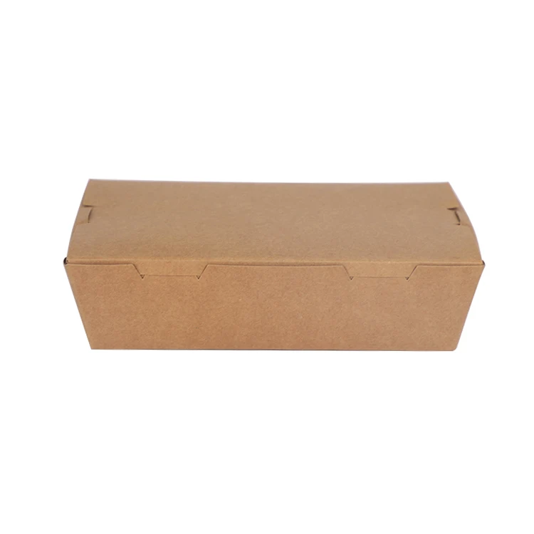 Kraft Paper Food Box Custom Disposable Paper Pe Customized Food Packing With Logo