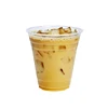 Transparent PLA biodegradable takeaway plastic disposable food grade juice jelly milk tea cup set