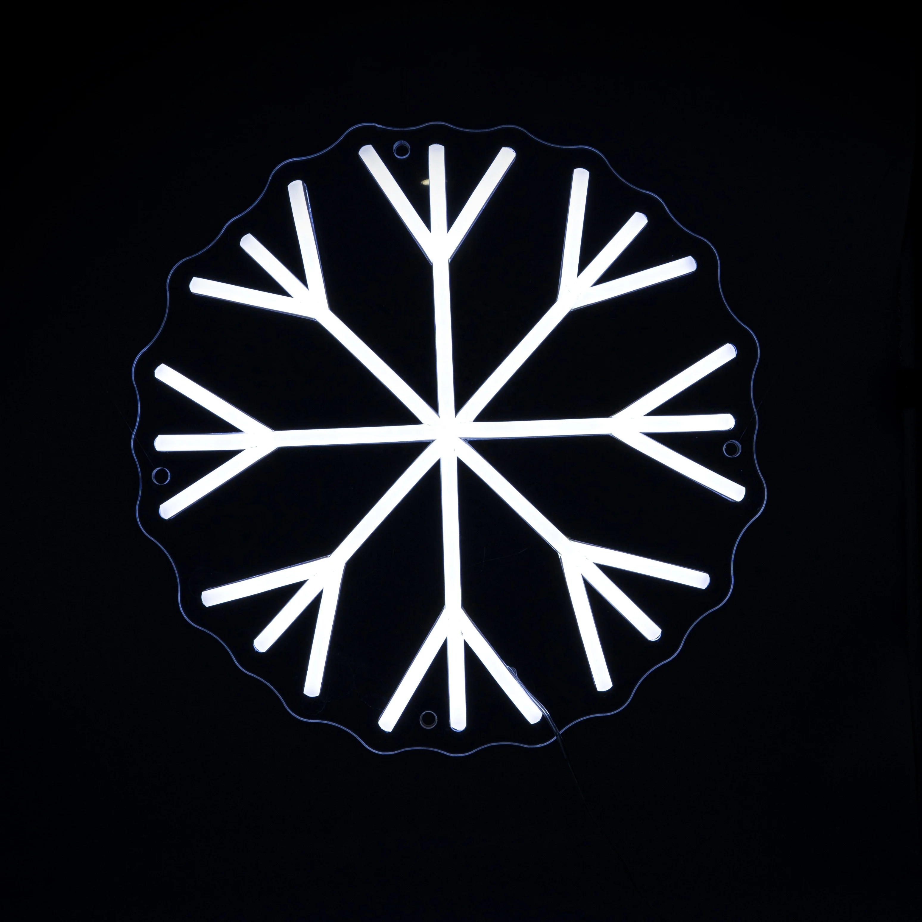 2020 new LED acrylic snowflake lights for Christmas decoration six angle snowflake with super brightness led neon