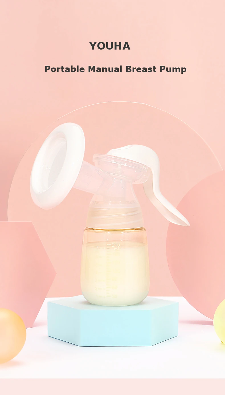 Youha Silicone Manual Breast Pump Portable Able To Use With Electric
