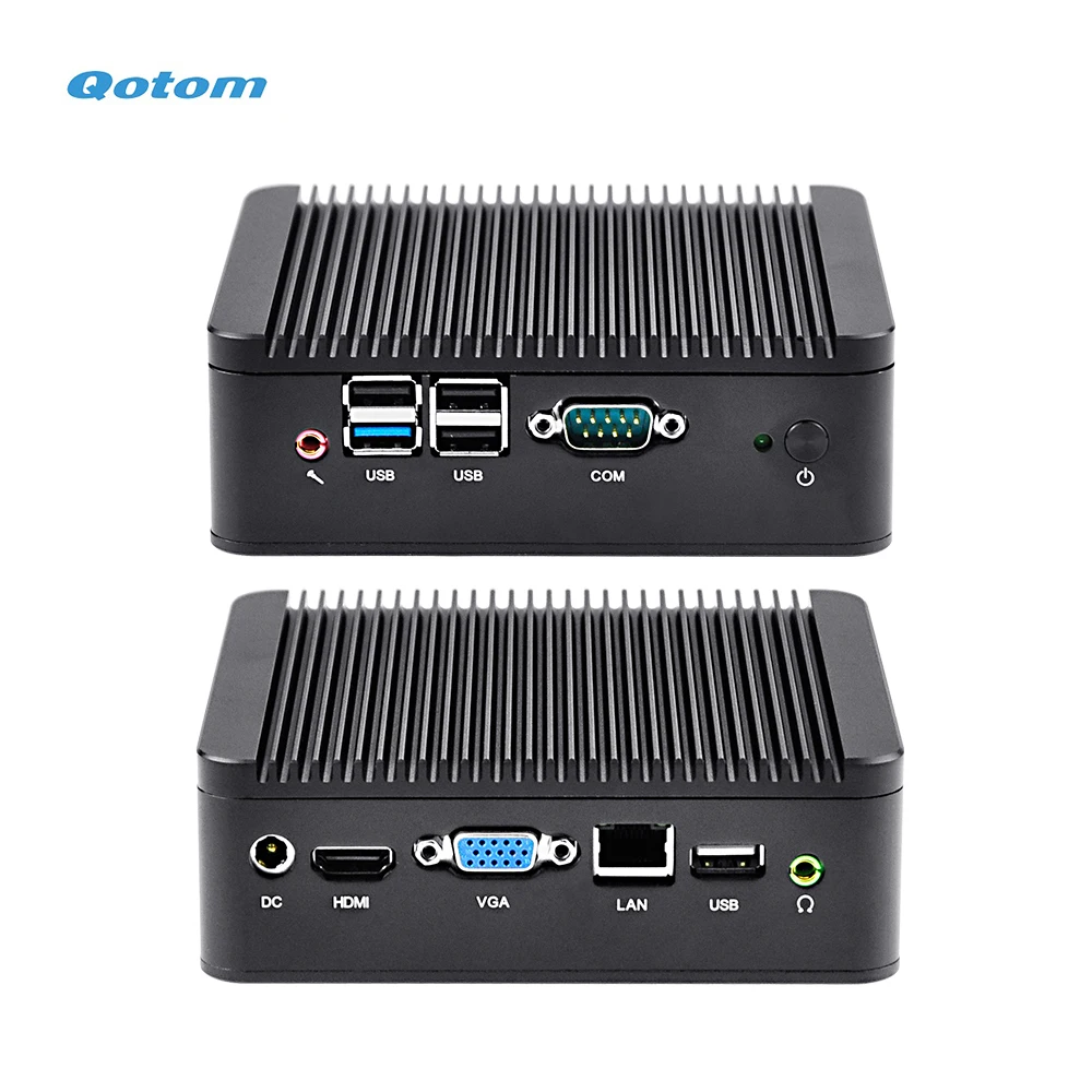 Qotom J1900 Mini Pc Quad Core 2.0 Ghz Home Office Portable Computer