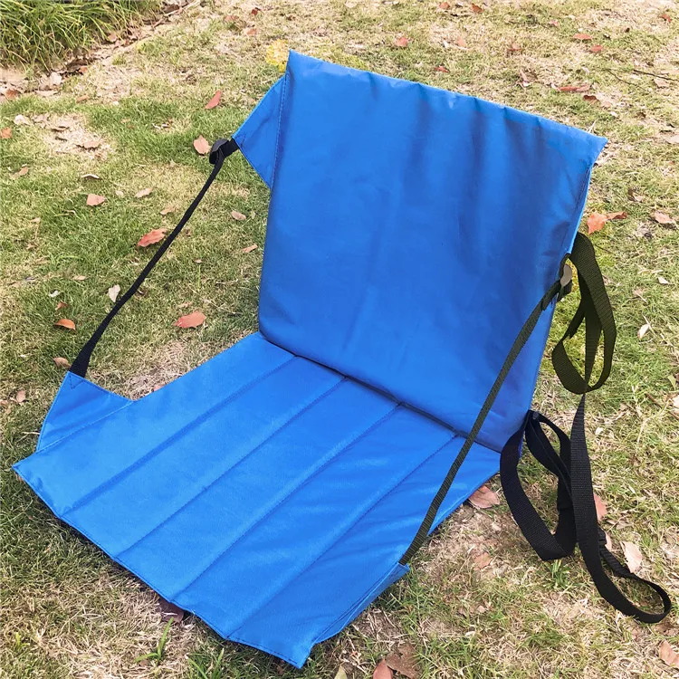 Siège Pliant Portable Avec Dossier - Tissu Oxford - 38x34x34 Cm - Parfait Camping, Sport