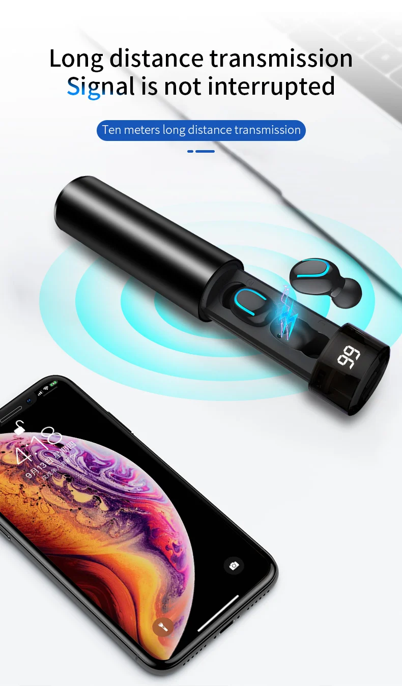 HBQ Q67 TWS Wireless Earbuds 3D Stereo Mini Bluetooth Earphone 5.0 With Mic Sports Waterproof Earphones Auto Pairing Headset - ANKUX.COM