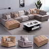 U Shaped Recliner Cotton & Linen Sectional Corner Sofa, Living Room Sofa