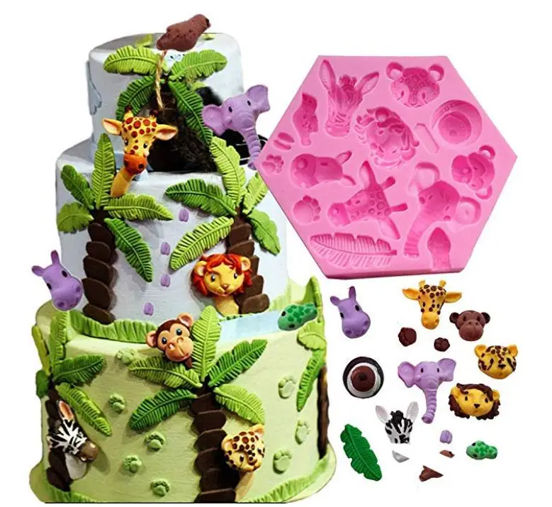3D Bear Silicone Fondant Mould Cake Animal Teddy Wild Zoo Chocolate Baking Mold