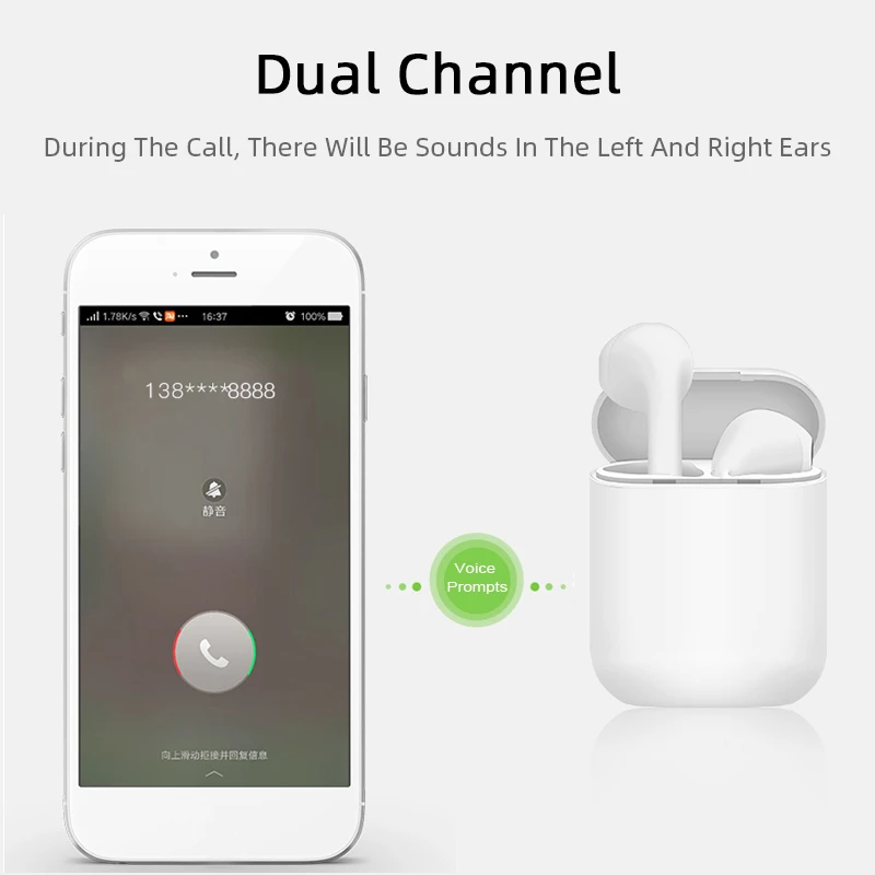 New Products TWS Audifonos I12 Wireless Earphones Inpods I12 headphone With Charging Box In Ear Use for Mobile Phone - ANKUX.COM