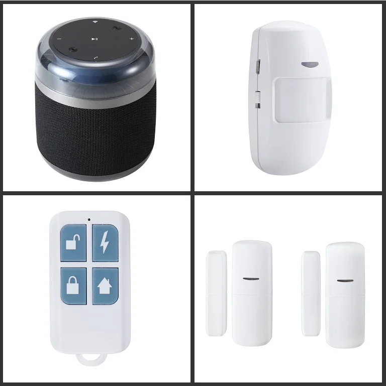 Multi functions Bluetooth Loudspeaker & Mobile APP controlled wireless WiFi alarm system for home - ANKUX.COM