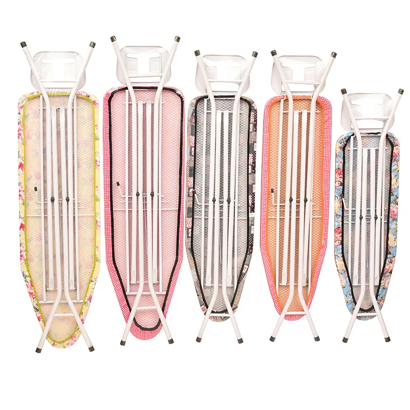 Adjustable Height Folding Metal Mesh Ironing Board With Cotton Cover