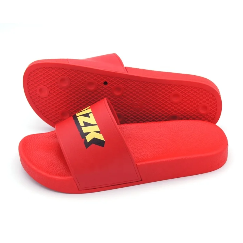 
Joyfulway New Model Pu Women Slippers Shoes Comfortable Unisex Embossed or printing Custom Logo Slide Sandals 