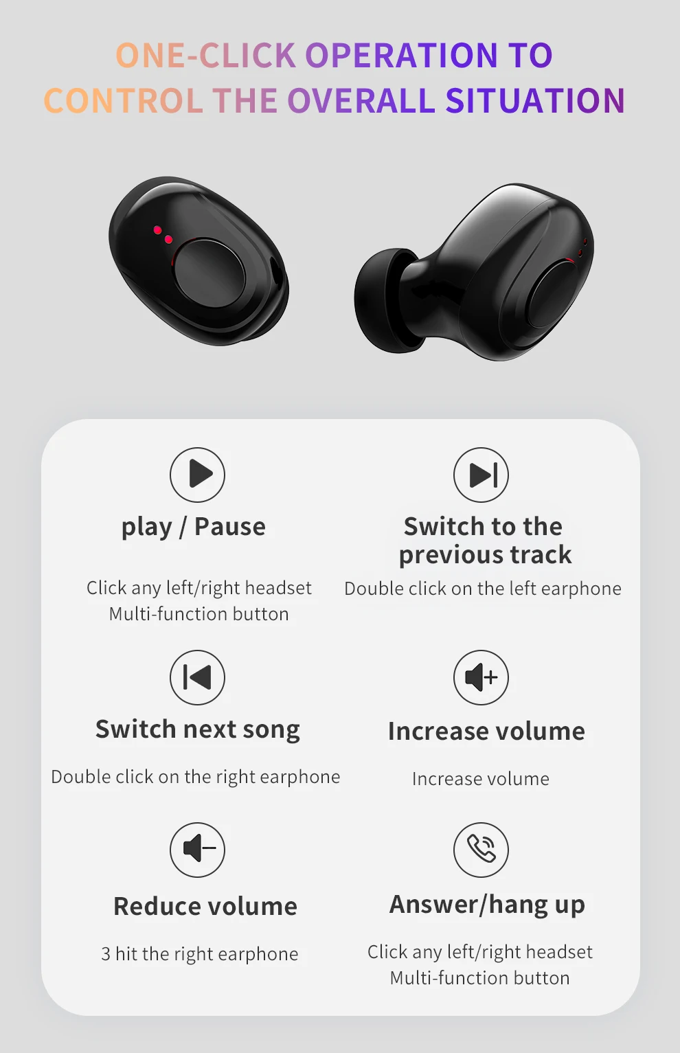 2019 Best Christmas gift Single Ear X18 TWS Button Wireless BT Earphones, BT5.0 Charging Bin Stealth Sports Headphone - ANKUX.COM