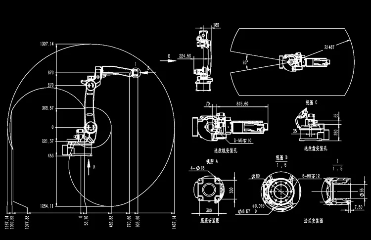 industrial china welding pipe robot 6 axis automatic robotic arm