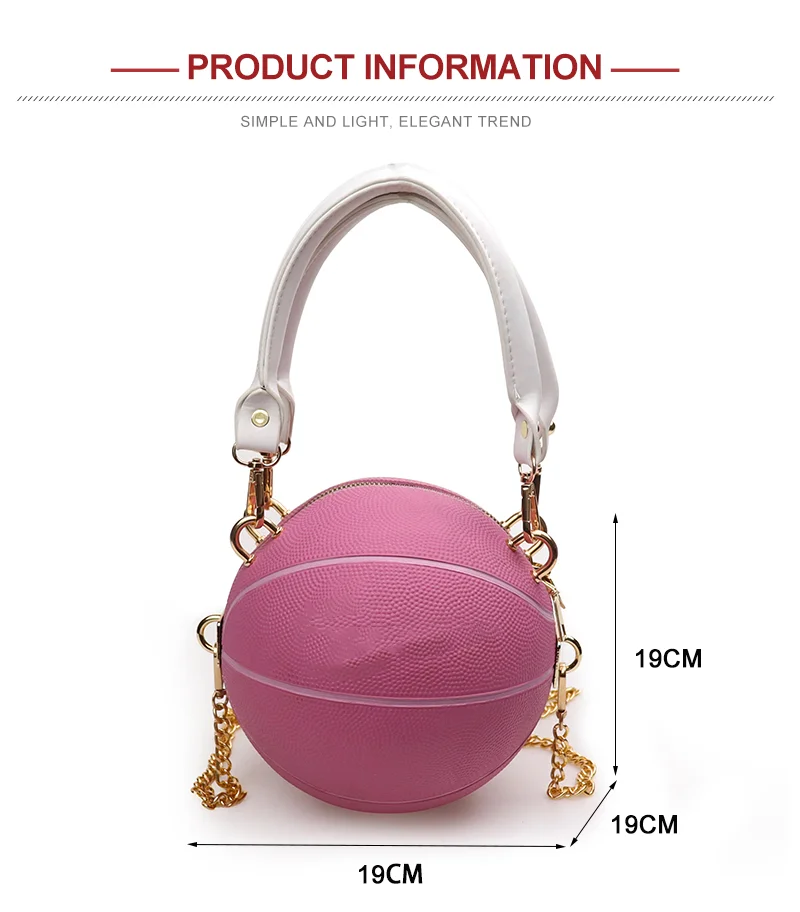 basketball pink purse