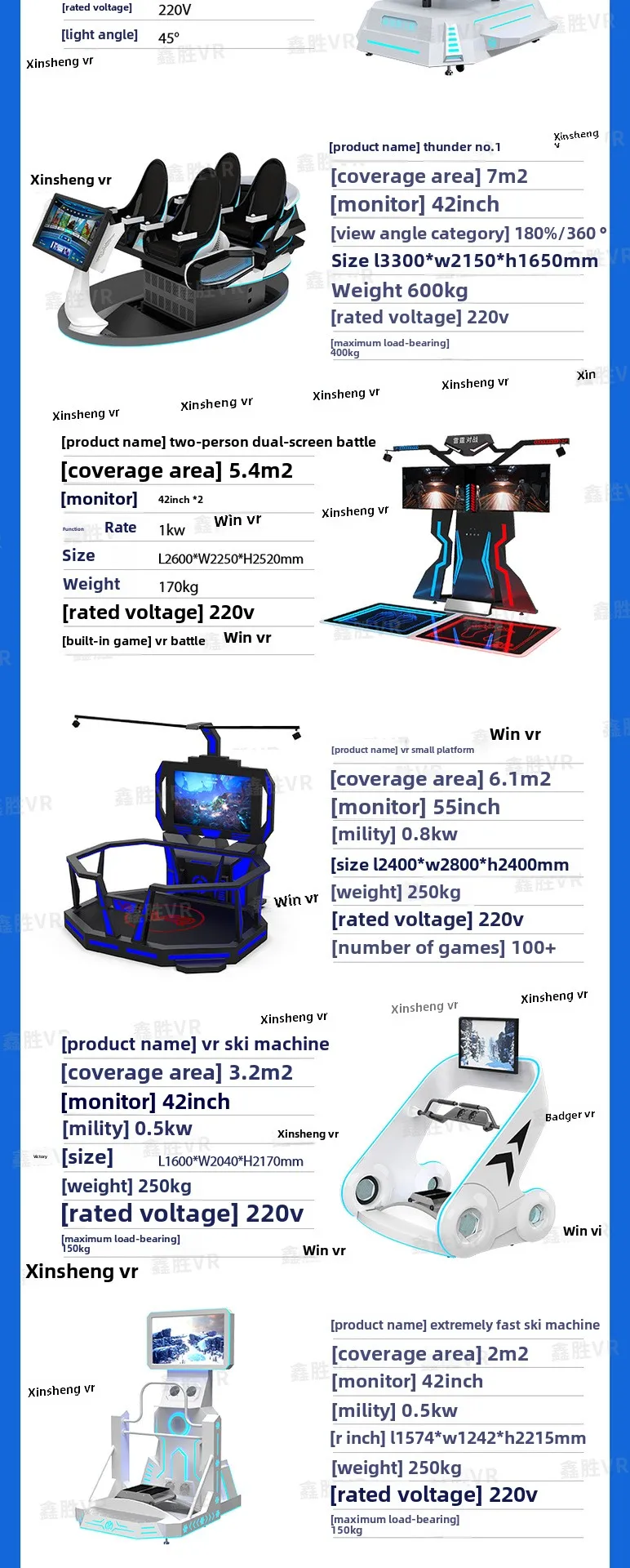 All-In-One 9D Theater VR Game Console Somatosensory Virtual Reality Equipment Double Simulation Experience Large Video Game