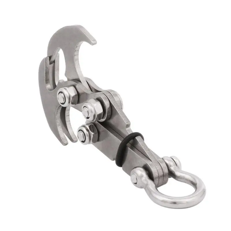 Carabiner Climbing Hook with 3-Claw Stainles Anchor Hook Details about   MHDMAG Grappling Hook 