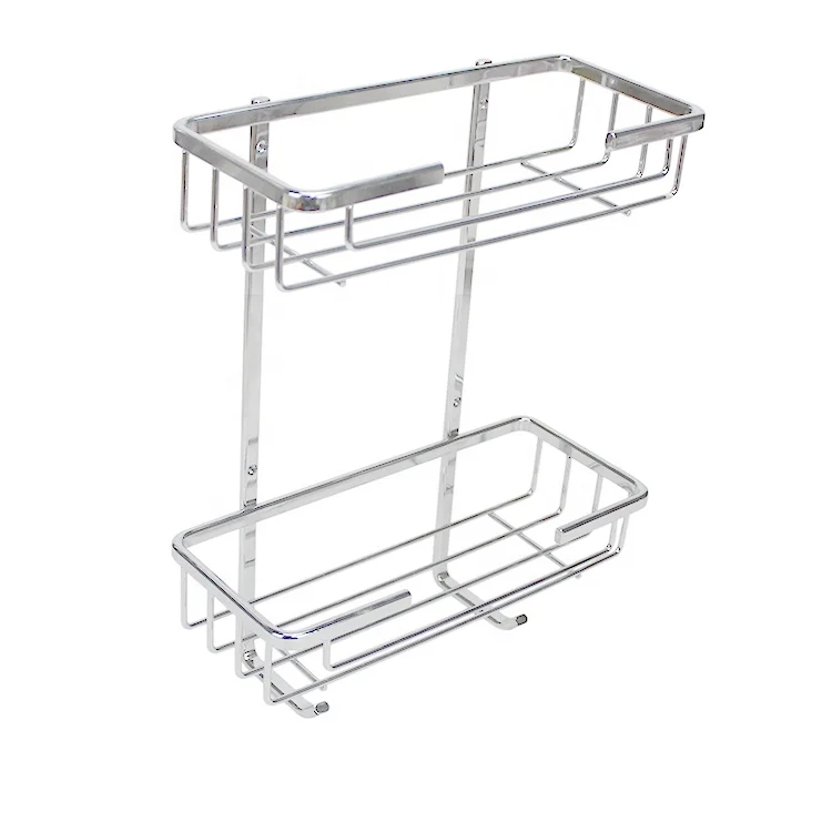 2 Tier Bathroom Corner Storage Metal Wall Shelf Stainless Steel Spa Tower Rack Buy Stainless 