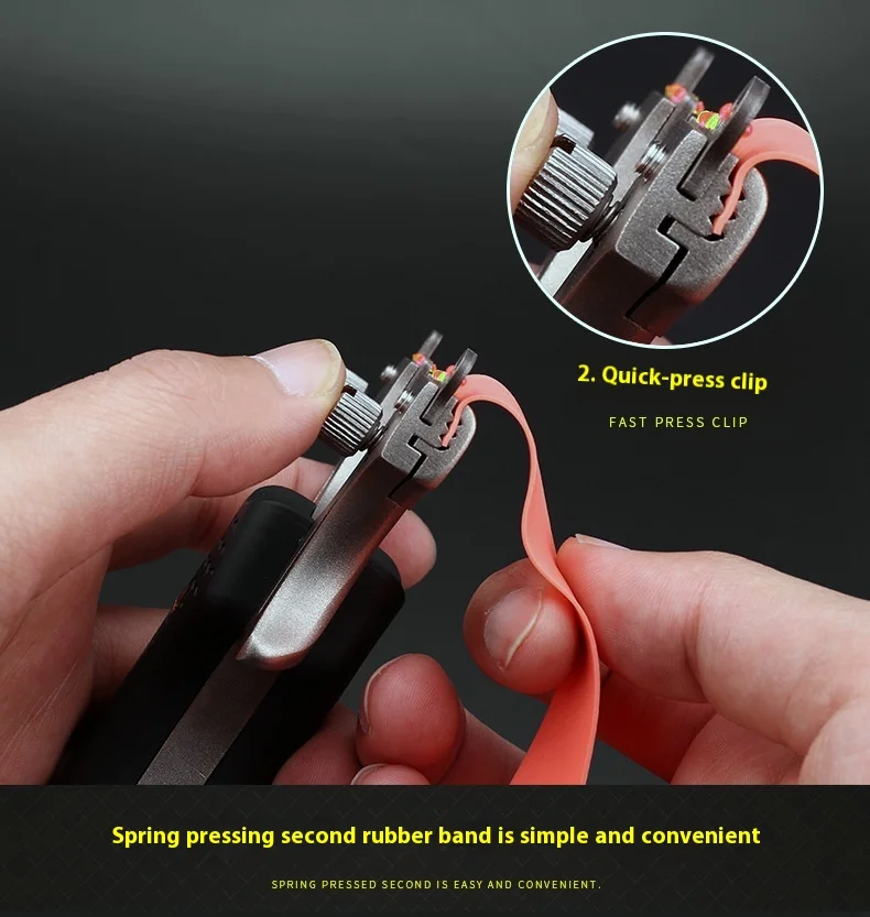 Black Dragon Strong Rubber Band Precision Fast Pressure Slingshot Toy Stainless Steel Free Flat Leather for Kids