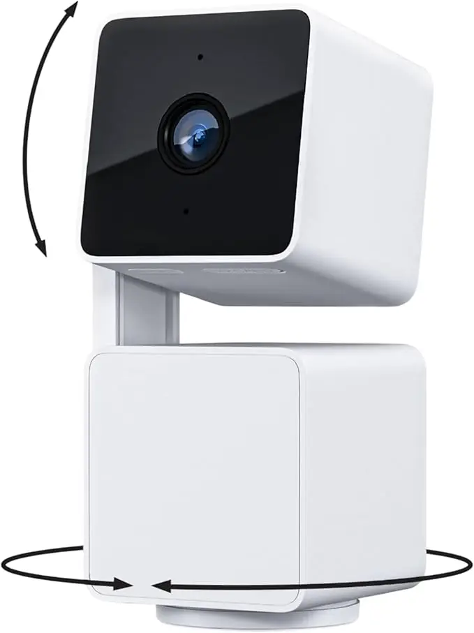 Side-by-side comparison of three 1080p indoor security camera models showing size, lens, and mounting options