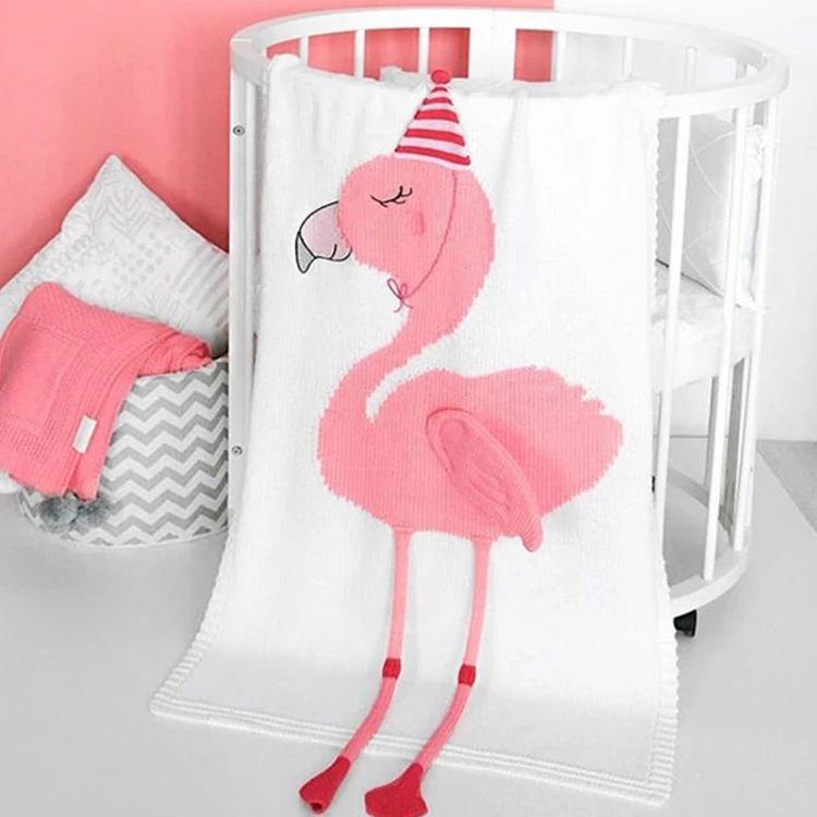 Flamingo Unicorn Child Knitted Blanket Home Soft Leisure Baby Blanket