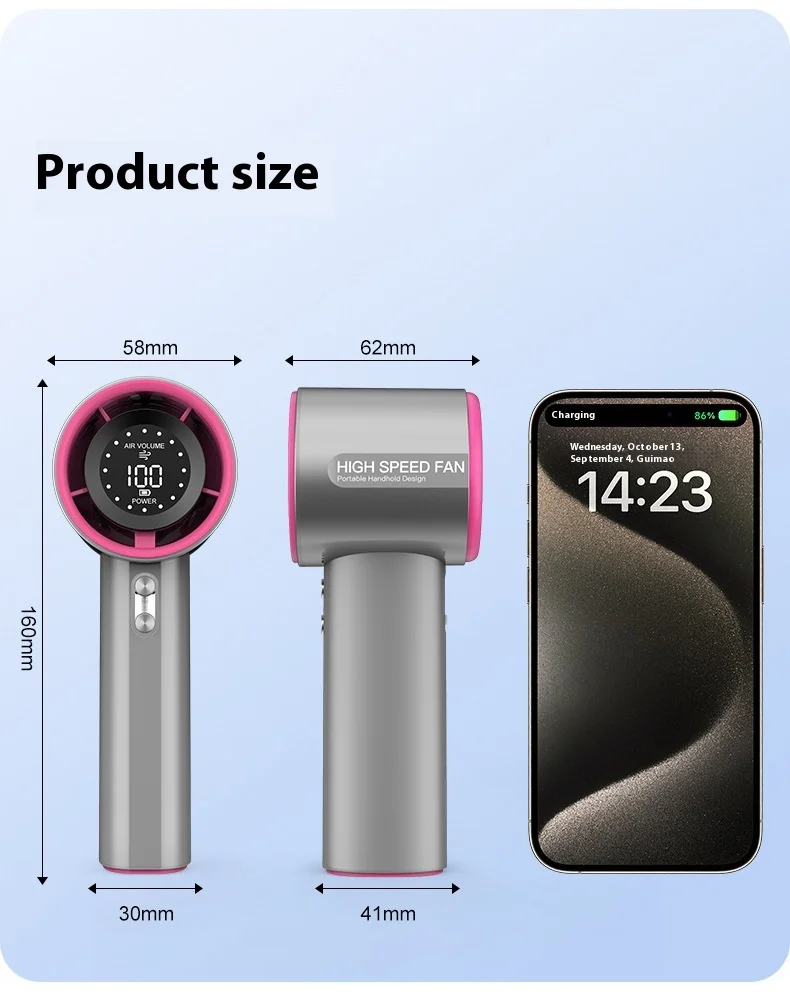Handheld Foldable Portable Fan, USB, 4000mAh - detail 26