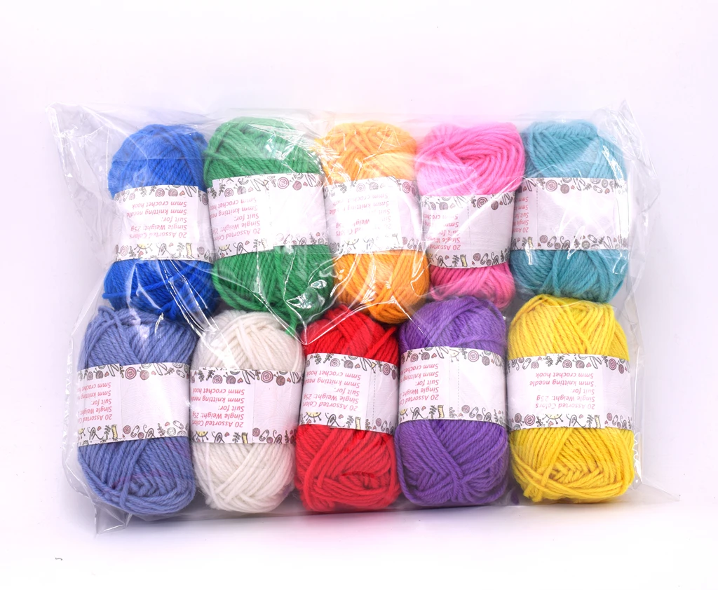 10g 25g 50g Soft 100 Acrylic Yarn 4 Ply Hand Knitting Yarn For Knitting ...