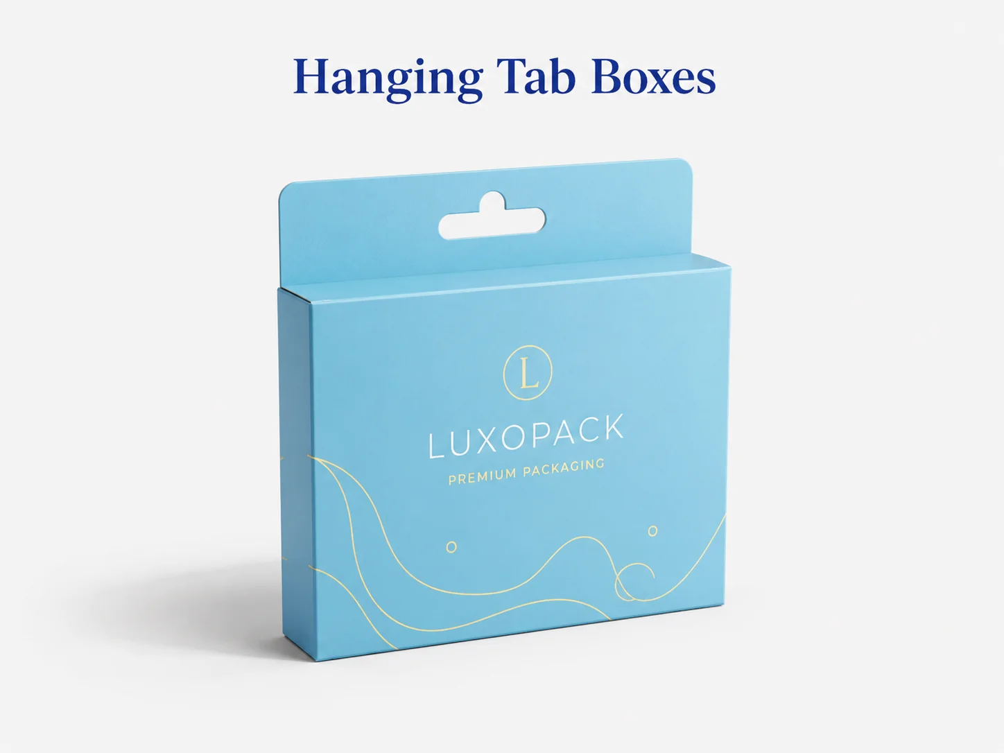 Custom Hanging Tab Boxes retail packaging China factory direct