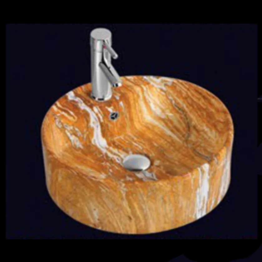 Factory Direct Sale Bathroom Hand Wash Stone Basin Ceramic Round Sinks