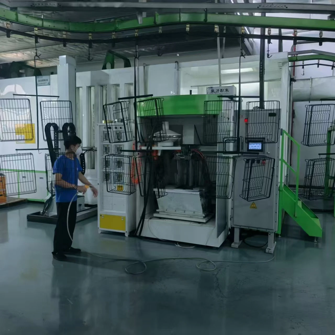 UV Resistant Powder Coating Line for Metal Racks