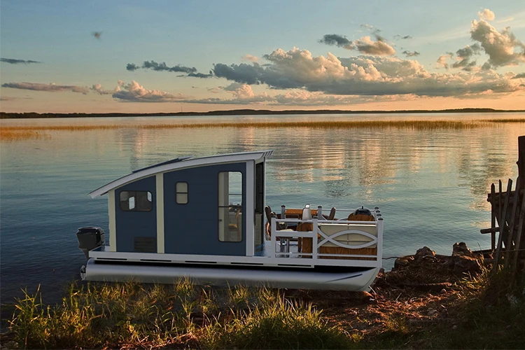 Luxury Houseboat Made In China Oem Floating Cabin Pontoon